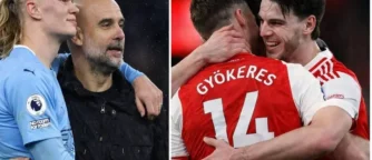 AI tips Man City to pinch the title on goal difference after knife-edge run-ins