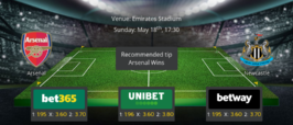 Arsenal vs Newcastle United - Preview & Betting Tips - 18/05/25