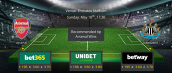 Arsenal vs Newcastle United - Preview & Betting Tips - 18/05/25