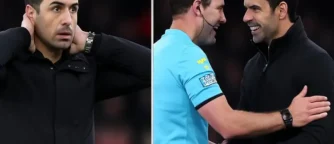 Arteta’s Touchline Fire Sparks Row as Arsenal Thrash Villa
