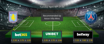 Aston Villa vs PSG - Preview & Betting Tips - 15/04/2025