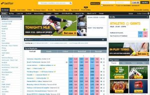 Betfair has the trademark yellow colour that is easily recognizable.