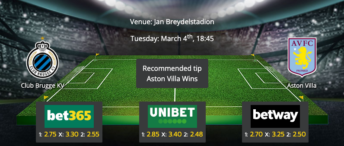 Club brugge vs Aston Villa
