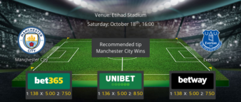Manchester City vs Everton - Preview & Betting Tips - 18/10/2025