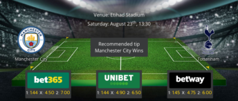 Manchester City vs Tottenham - Preview & Betting Tips - 23/08/25