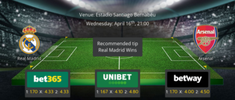 Real Madrid vs Arsenal - Preview & Betting Tips - 16/04/25