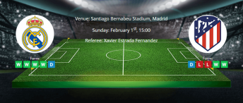 Tips for Real Madrid vs Atletico Madrid on 01 February 2020 - La Liga